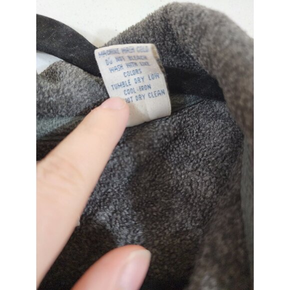 River Trader Mens M Oversized Gray Fleece Pullover 1/4 Zip Chest Pocket Jacket - Picture 8 of 8